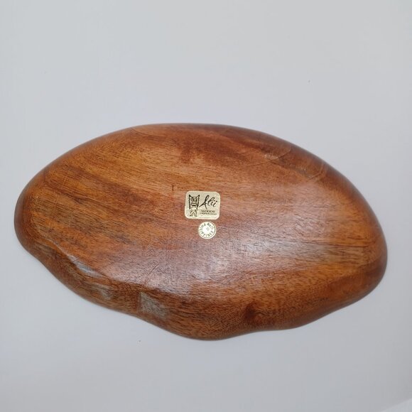 Alii Woods Honolulu Vintage Wood Tray Monkey Pod Wood 3 Sections - Picture 4 of 15